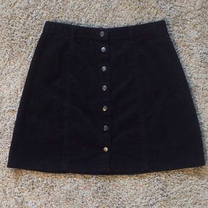 Forever 21 Corduroy Button-up High Waisted Skirt